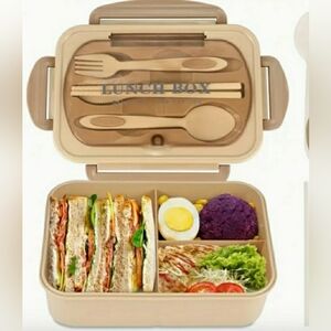 NWT-6 Piece Bento Lunch Box with Utensils